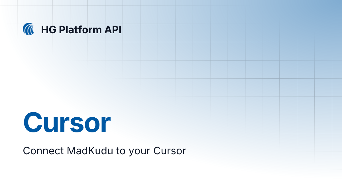 Cursor | HG Platform API